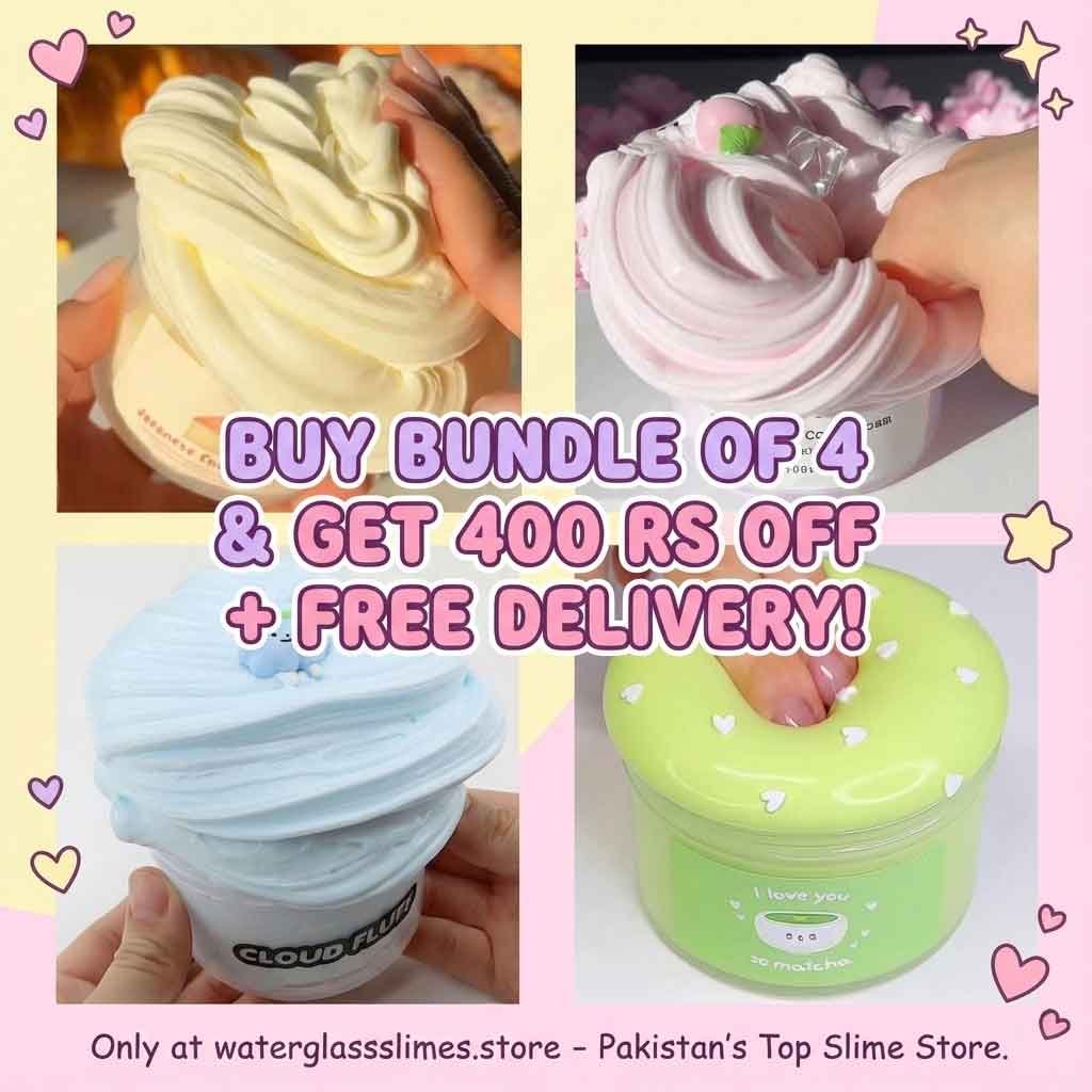 sakura,-blue,-cheese,-green #1 Ultimate Slime Bundle (Pack of 4) – Rs 400 OFF + Free Delivery - Image 1